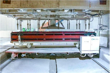 Voziček za nalivanje trajekta za blok AAC. Voziček za nalivanje trajekta AAC